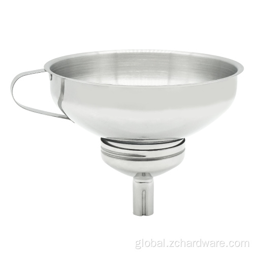 Stainless Steel Canning Funnel Wide Narrow Mouth Funnel Strainer Set With Filter Supplier